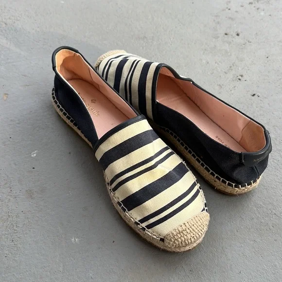 Kate Spade Striped Navy espadrilles size 9.5 - Picture 7 of 8